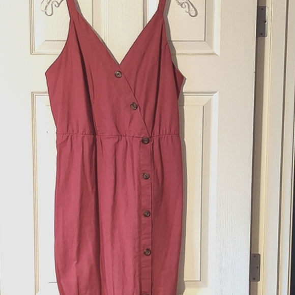 Maurices Linen Button Up Dress Size M - Picture 5 of 6